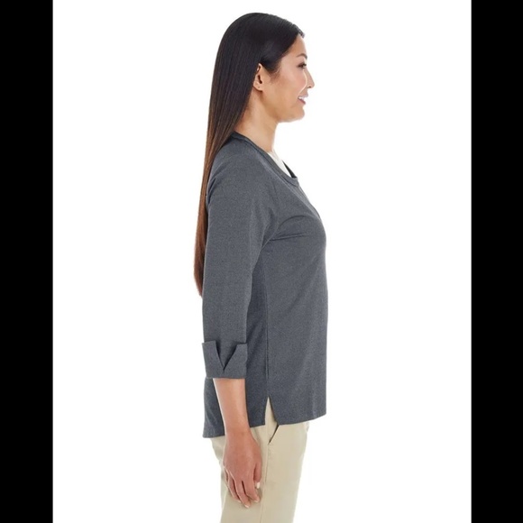 🌟Cotton Blend Melange Knit Top - Picture 3 of 6